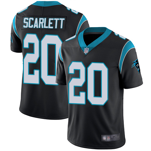 Carolina Panthers Limited Black Men Jordan Scarlett Home Jersey NFL Football #20 Vapor Untouchable